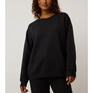 Greyson Script Aspen Crewneck In Shepard Black Size Small